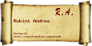 Rubint Andrea névjegykártya