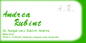 andrea rubint business card